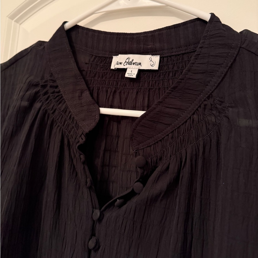 Sam Edelman Black Sheer Blouse | L - Picture 2 of 13